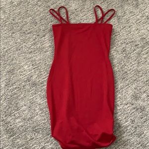 Never worn boohoo maroon red dress